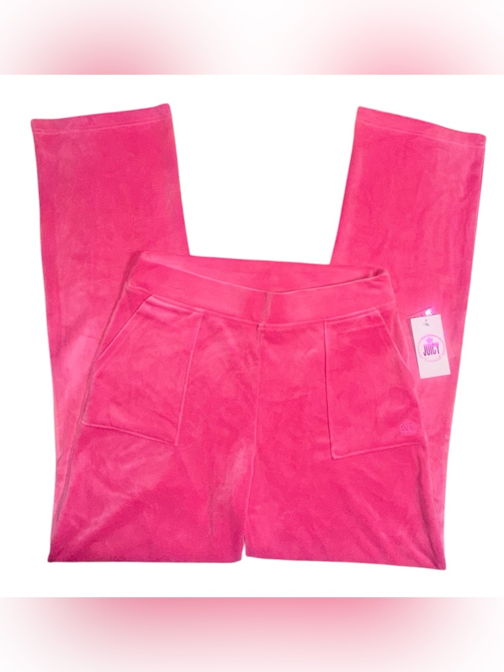 NWT! Juicy Couture Pink Velour Track Pants!